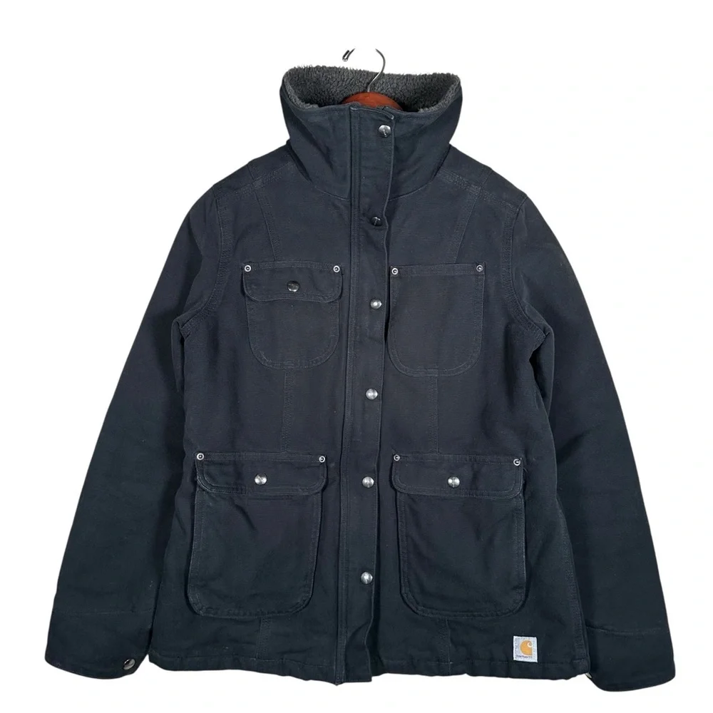 CARHARTT Duck Canvas Flannel Lined Utility Jacket - Picture 2 of 11